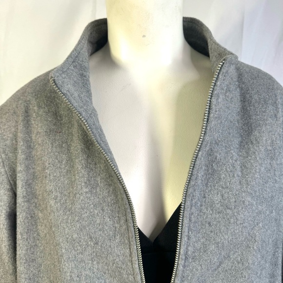 LOUBEN GREY CASHMERE AND WOOL JACKET MADE IN CANADA WOMAN SIZE 12 - Picture 7 of 17